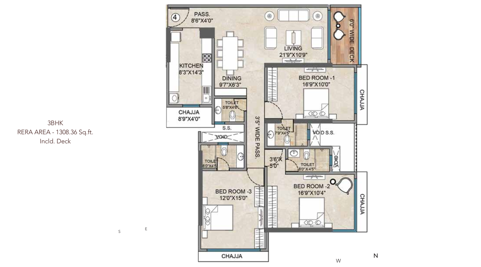 Bharat-Altavistas-3-BHK-1308-Sqft (